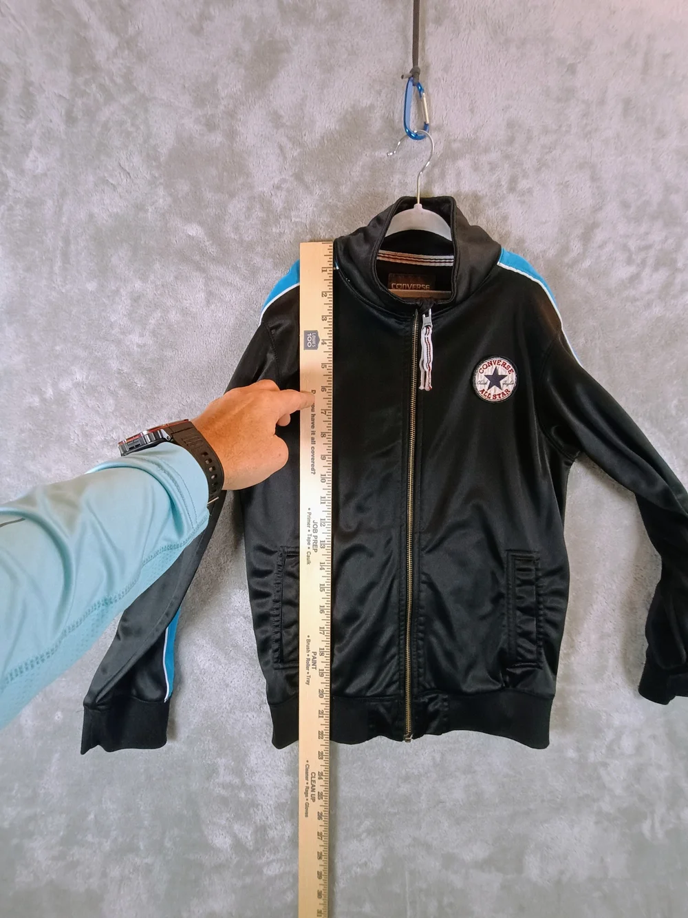 Boys Converse Full Zip Track Jacket with Blue Stripe Size 10/12